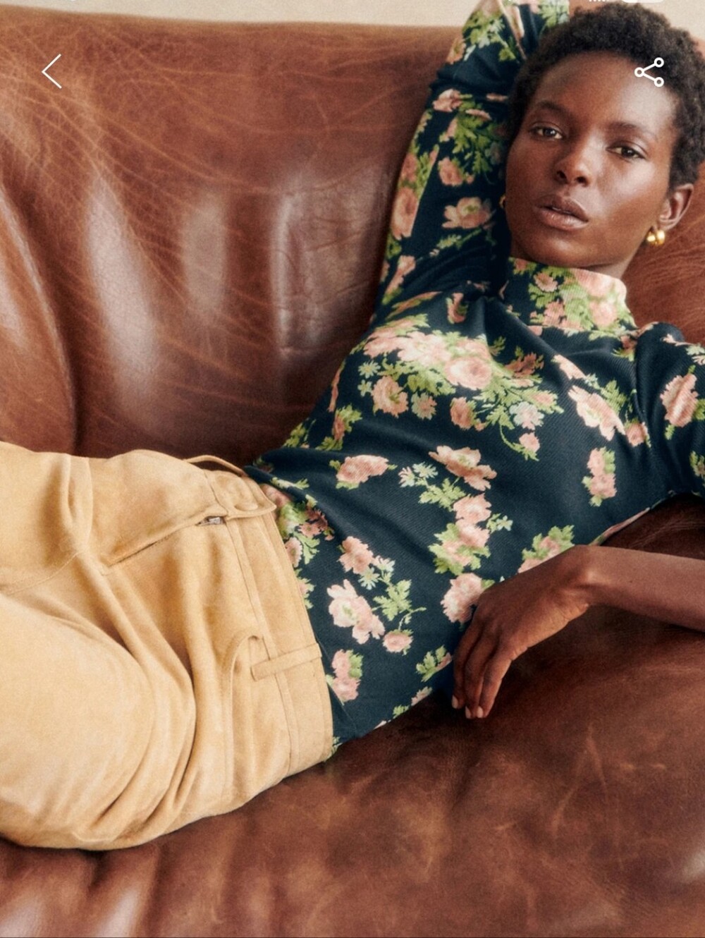Sezane Felix Jumper in Large Bouquet Print